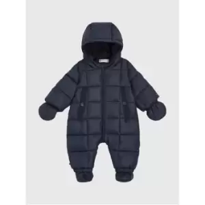 Image of Tommy Hilfiger Baby Monotype Tape Ski Suit - Blue