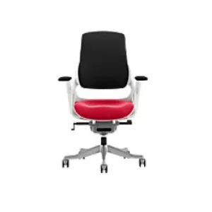 Image of Dynamic Synchro Tilt Executive Chair Height Adjustable Arms Zure Black Back, Bergamot Cherry Seat Without Headrest High Back