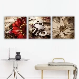 Image of DRPRC30 Multicolor Decorative Canvas Painting (3 Pieces)