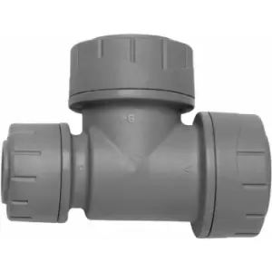 Image of Polypipe - polyplumb end reduced tee 15X10X15MM - Grey