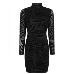 Image of I Saw It First Mesh Bodycon Dress - Black