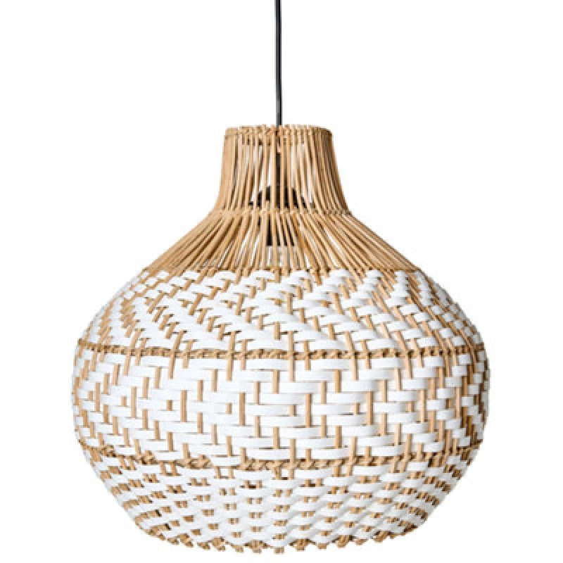Image of Beliani Pendant Lamp Yauco Rattan White