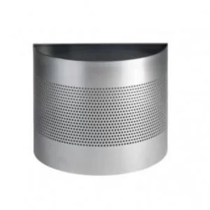 Image of Durable WASTE BASKET Metal Semi-Circle 20 litre bin 165mm perforated