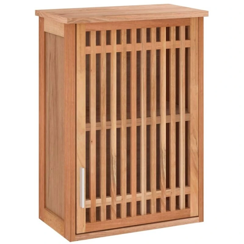 Image of VIDAXL Vidaxl - Wall-mounted Bathroom Cabinet 42x23x60cm Solid Wood Walnut 8720287220381