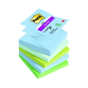 Image of Post-it Super Sticky Z Notes Oasis 76x76mm 90 Sheet (Pack of 5) 7100258791