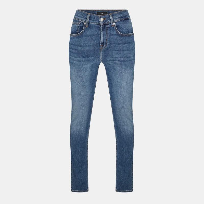 Image of 7 For All Mankind Mens Slimmy Slim Fit Jeans Mid Blue male 30W S