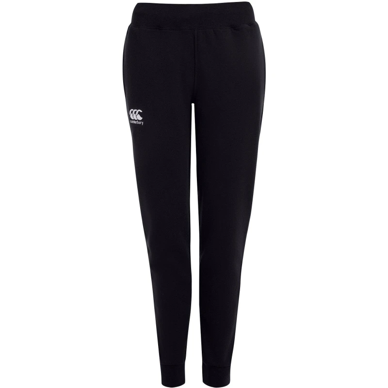 Image of Canterbury Tapered Fleece Trousers Womens - Black 6