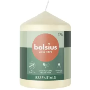 Image of Bolsius Essentials Pillar Candle - Soft Pearl - 12 x 5.8cm, Cotton