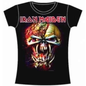 Image of Iron Maiden Final Frontier Eddie Big Head Skinny Ladies T