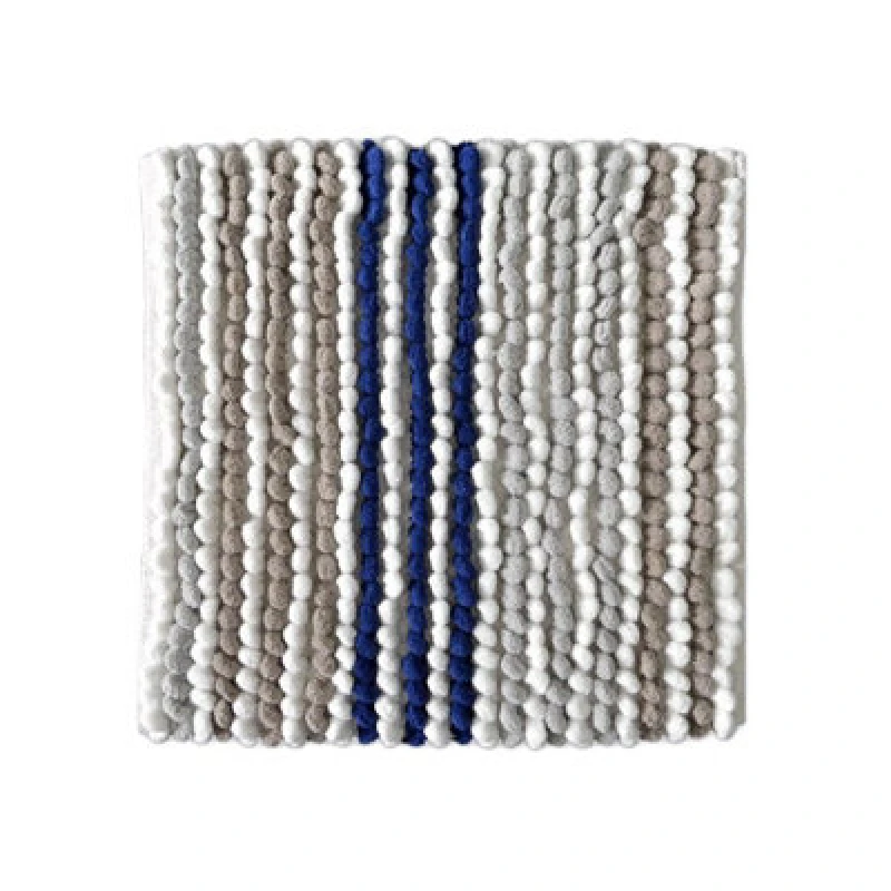 Image of Allure Bath Fashions Striped Chunky Bobble Shower Mat - Navy