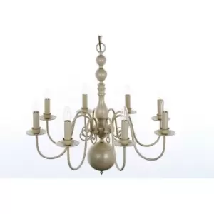 Image of Impex Bologna Flemish Cream 8 Arm Chandelier