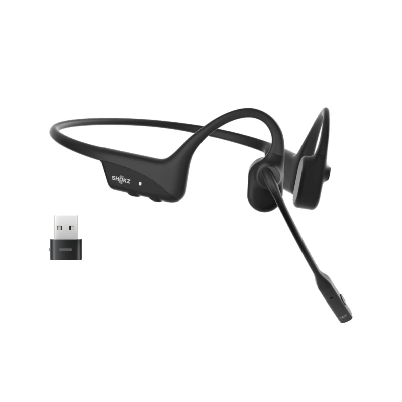 Image of Shokz SHOKZ OpenComm2 UC 2025 Upgrade Headset Wireless Ear-hook Office/Call center Bluetooth Black C120-AA-BK-EU-000