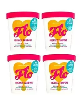 Image of Here We Flo Bundle of FLO Eco-Applicator Tampons, Regular + Super Combo Pack, One Colour, Women