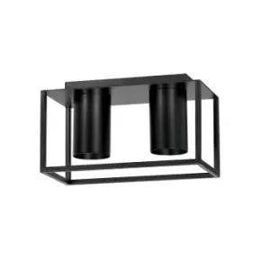 Image of Tiper Black Surface Mounted Downlight 2x GU10