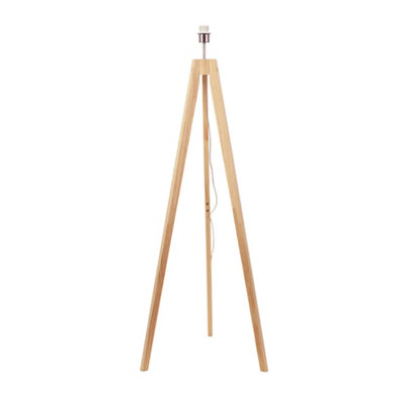 Image of ValueLights Jackson Natural Wooden Tripod Floor Lamp Base Natural