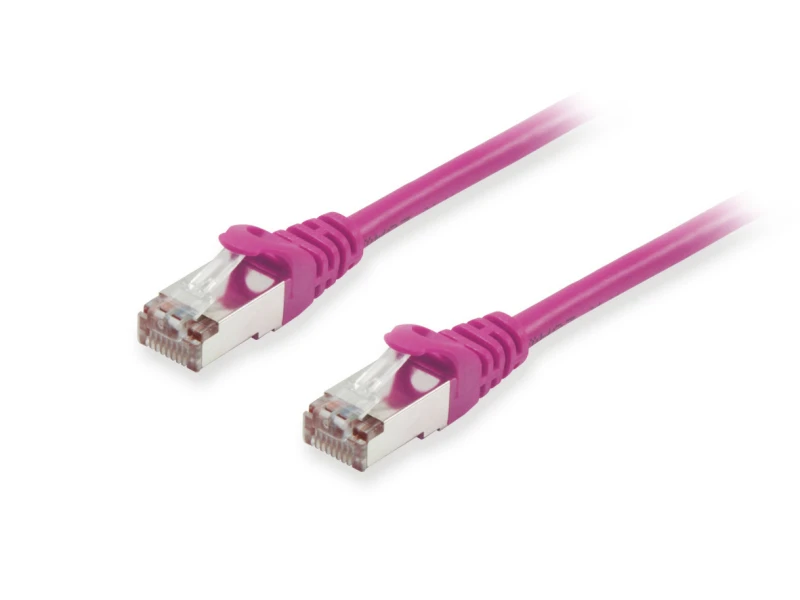 Image of Equip Cat.6A S/FTP Patch Cable. Purple. 0.25m