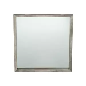Image of Pacific Concrete Effect Wood Veneer Square Mirror Small