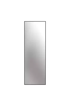 Image of Alpha Metal Rectangle Wall Mirror Large Matt Black 50 X 150Cm