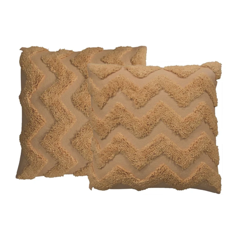 Image of Artisan Furniture Artisan Furniture Mustard Zig-zag Cushion Set of 2