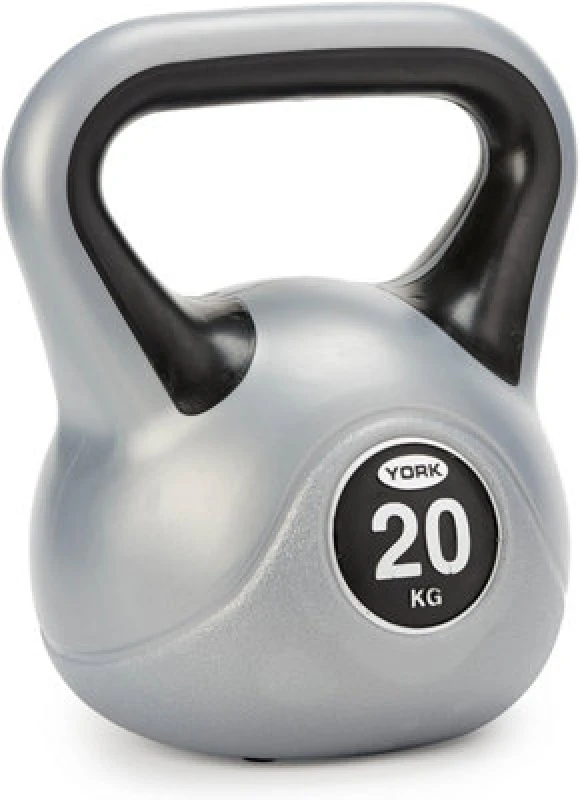 Image of York 18kg Vinyl Kettlebell Maroon unisex