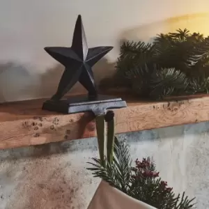 Image of Stocking Holder Star Black H17Cm W10Cm