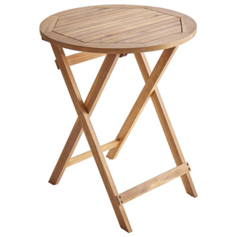 Image of Beliani Bistro Table Prossedi 60 Cm 60 Cm Acacia Wood Brown