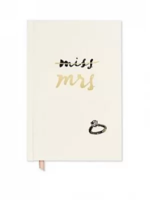 Image of Kate Spade New York Paper Covered Miss to Mrs Journal, One Colour, Women