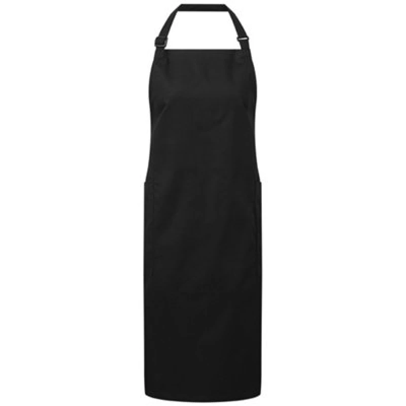 Image of Premier Premier Fairtrade Certified Full Apron in Black One Size Unisex 5059699642775