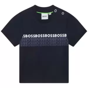 Image of Boss Logo T-Shirt Infant Boys - Blue