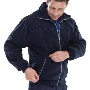 Image of Click Workwear Endeavour Fleece with Full Zip Front Medium Navy Blue