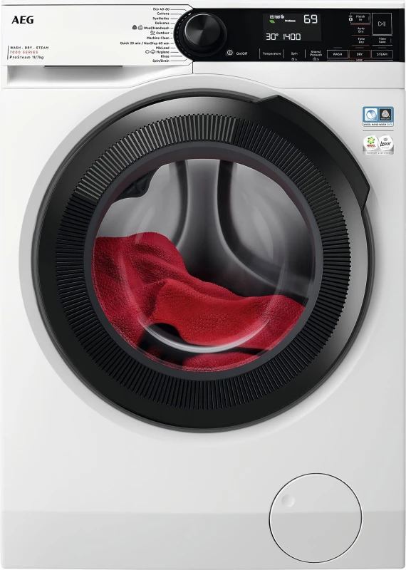 Image of AEG 7000 ProSteam LWR7314L4B 11Kg / 7Kg Washer Dryer with 1400 rpm - White - D Rated [Wash&Dry], A Rated [Wash Only]