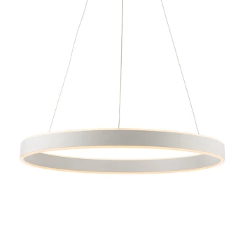 Image of Gen Integrated LED Pendant Matt White Paint & Frosted Acrylic 1 Light Dimmable IP20