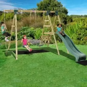 Image of Plum Giant Baboon Wooden Swing Set