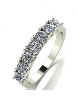 Image of Moissanite 9Ct White Gold 1Ct Equivalent Eternity Ring