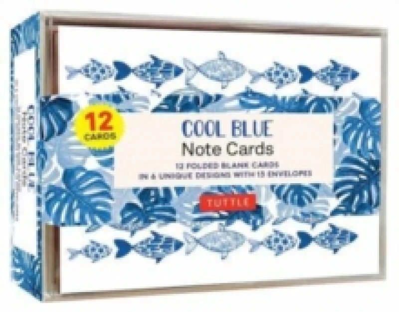 Image of Cool Blue Note Cards - 12 Cards. Miscellaneous print. By Tuttle Studio Books