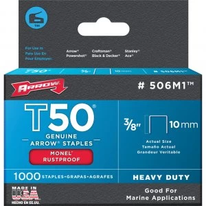 Image of Arrow T50M Monel Staples 10mm Pack of 1000