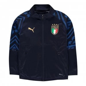Image of Puma Italy Stadium Jacket Junior Boys - Dark Blue/Blue