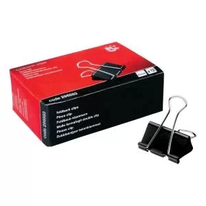 Image of Office Foldback Clips 41mm Black Pack 12 296883