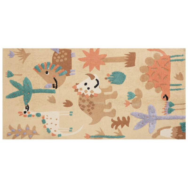 Image of Beliani Kids Rug Stabat Multicolour 80 X 150 Cm Cotton