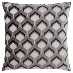 Image of Ledbury Cushion Grey/Black, Grey/Black / 45 x 45cm / Polyester Filled
