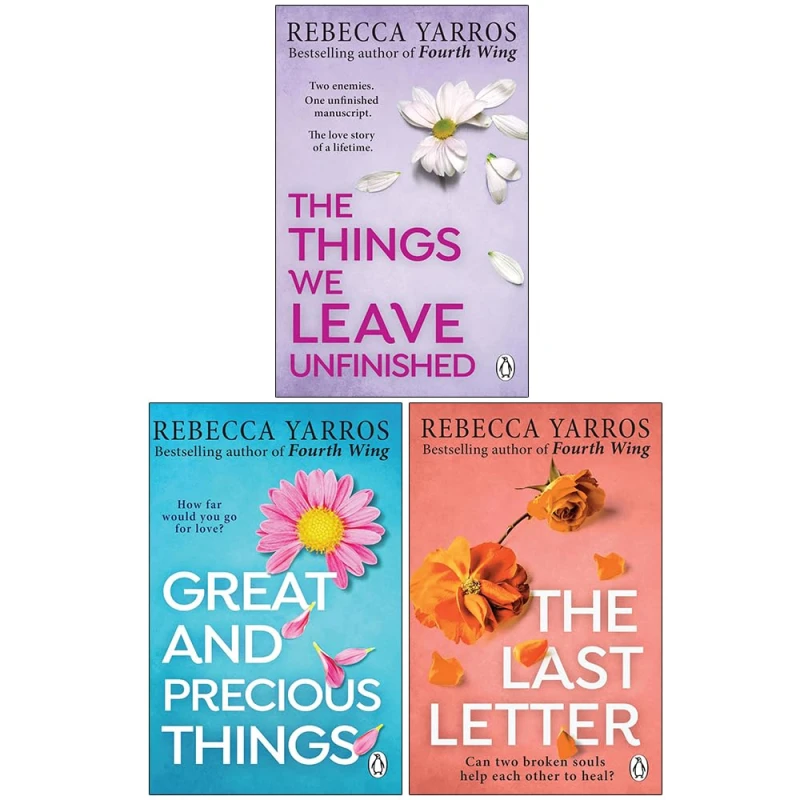 Image of Rebecca Yarros 3 Books Collection Set (The Things We Leave Unfinished, Great and Precious Things & The Last Letter) Rebecca Yarros Books