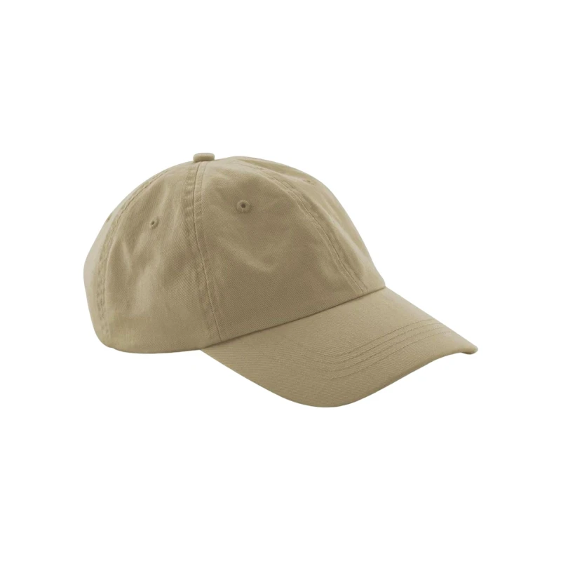 Image of Beechfield Beechfield Men Cotton Panelled Baseball Cap in Light Brown Light Brown One Size Male 5063377073041