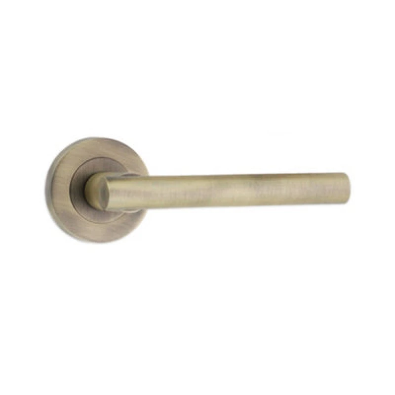 Image of Spira Brass Jura Lever Door Handle Matt Antique
