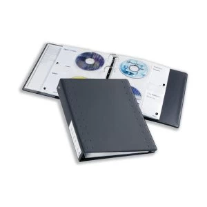 Image of Durable CD and DVD Pocket for Index 40 Ring Binder Capacity 4 Disks A4 Clear Pack of 5