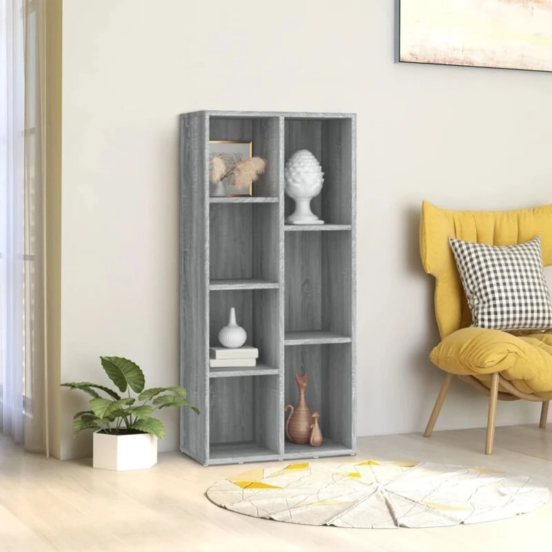 Image of VIDAXL Book Cabinet Grey Sonoma 50x25x106cm Vidaxl 8720286954287