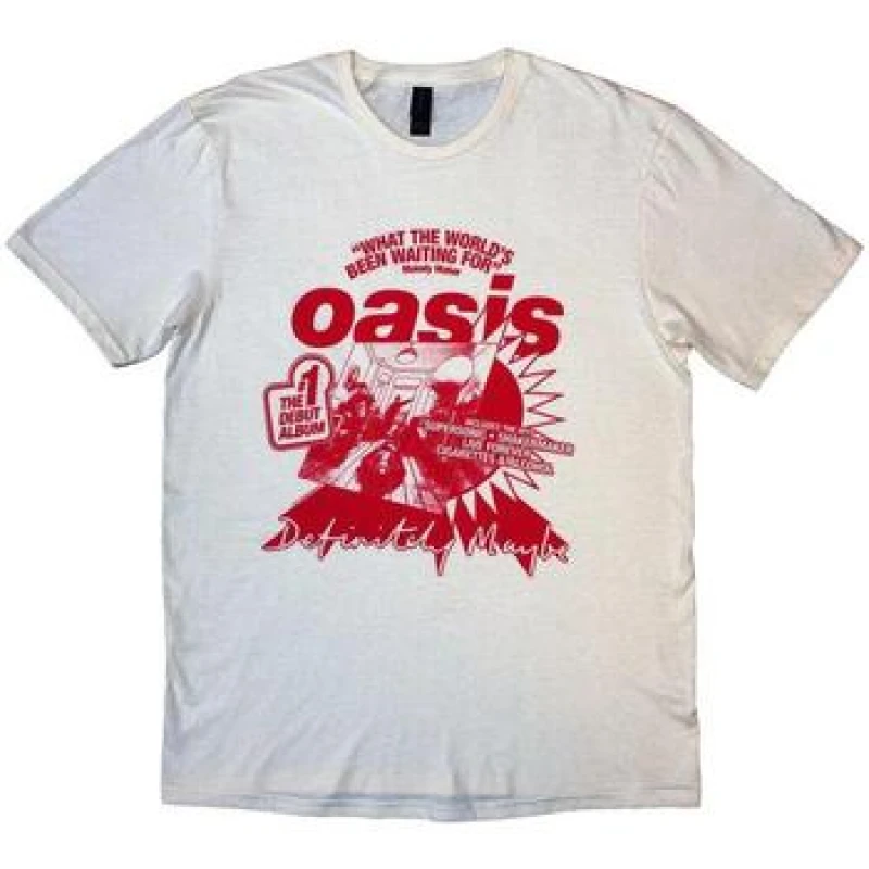 Image of Oasis Oasis Men What The World's Been Waiting For T-Shirt in Natural Size: Small Natural S Male 5063652182475