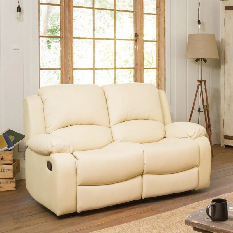 Image of Artemis Home Glendale 2 Seat Manual Recliner Sofa in Cream Cream Unisex