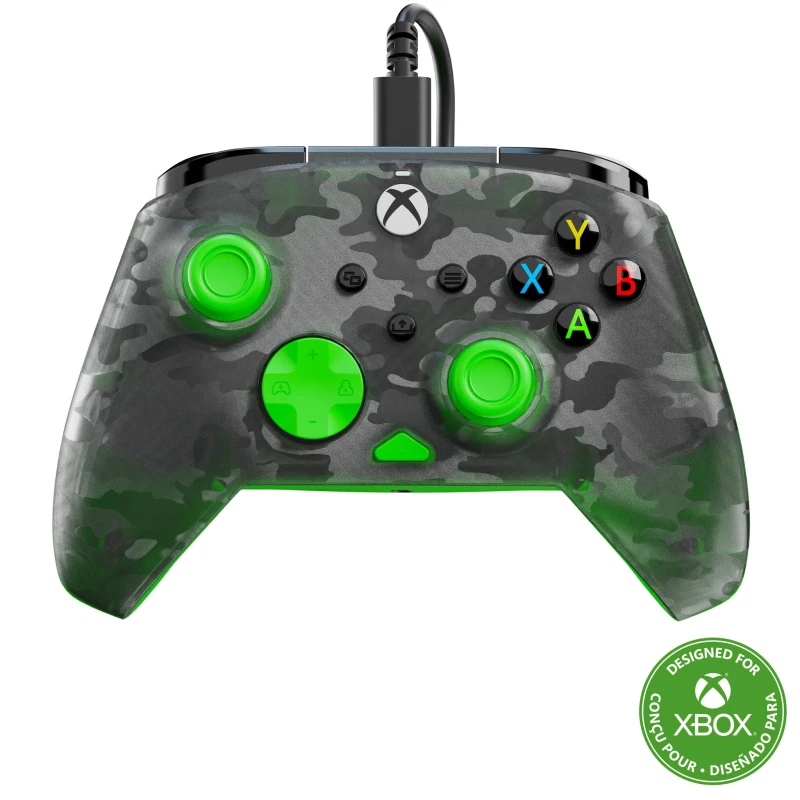 Image of TURTLE BEACH Rematch Coreu0026tradeController for Xbox & PC - Ghost Black Camo & Green 840454400045