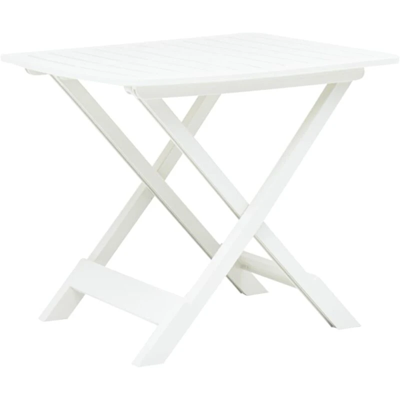 Image of VIDAXL Folding Garden Table White 79x72x70cm Plastic Vidaxl 8719883859736