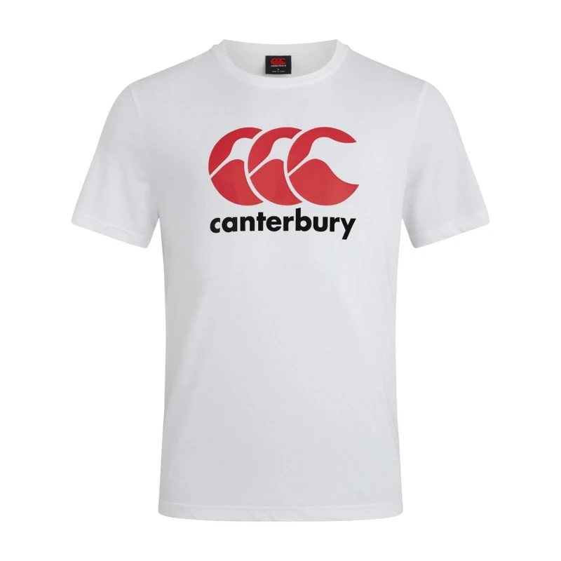 Image of Canterbury Canterbury Men Logo Cotton Blend T-Shirt in White Size: X-Small White XS Male 5063806446781
